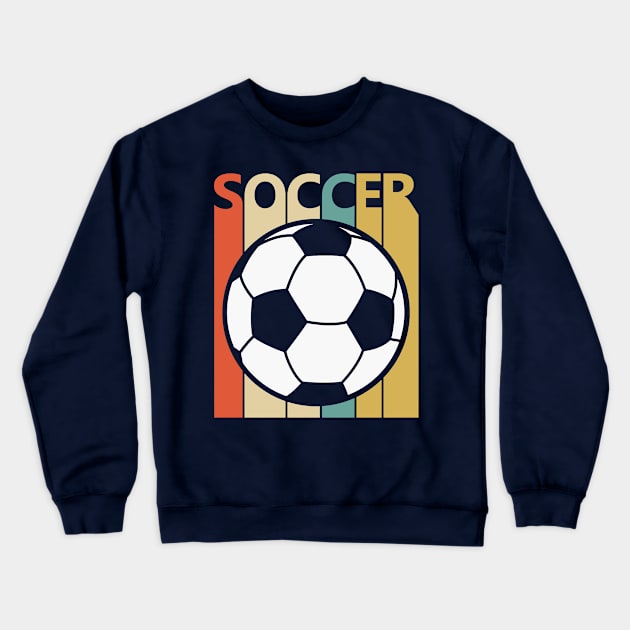 Vintage Retro Soccer Ball Gift Crewneck Sweatshirt by GWENT